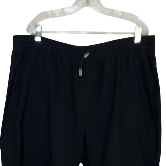 Elastic Waist Shorts Womens Size 3XL Black Drawstring Pockets - Picture 3 of 5